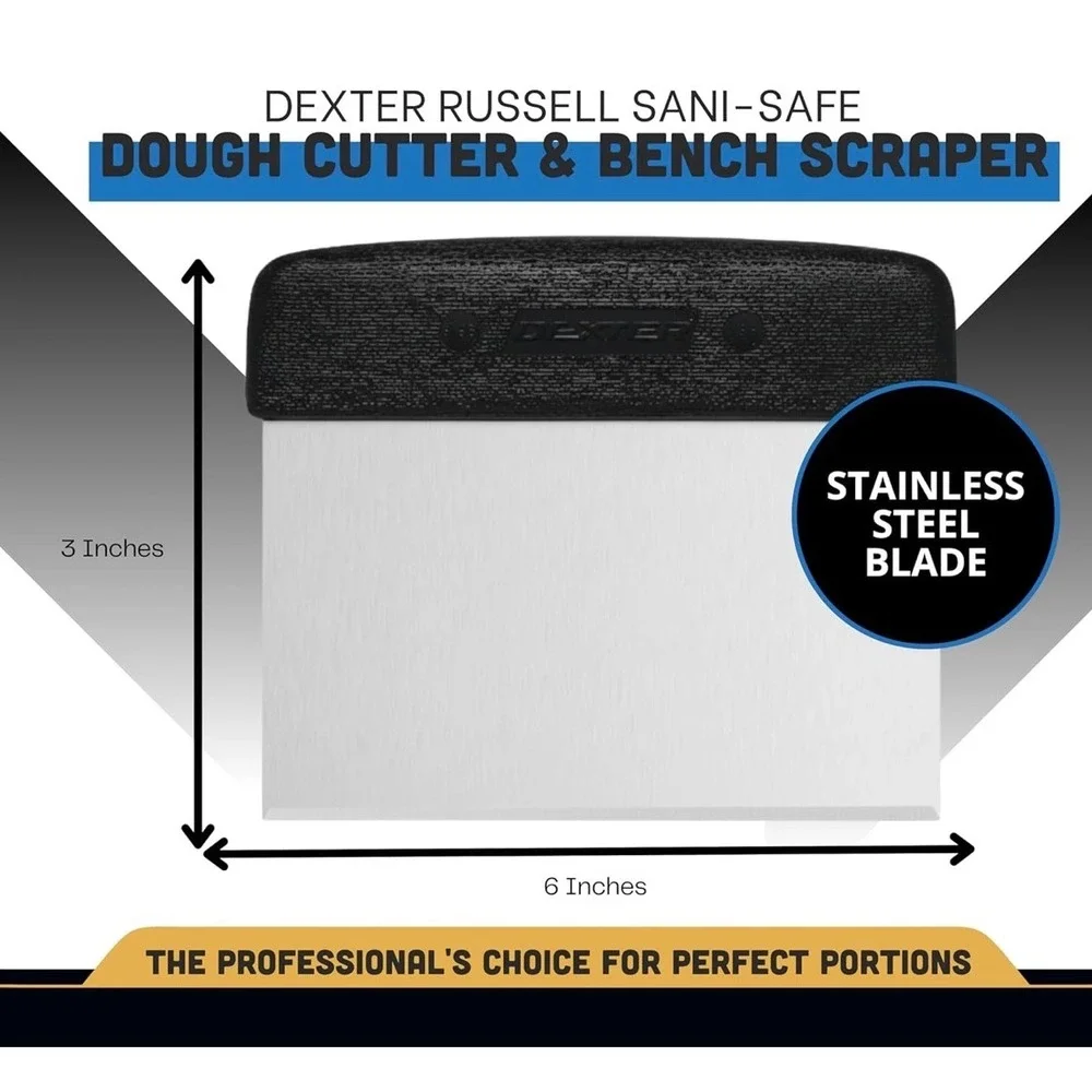 NEW Dexter Sani Safe Stainless Steel Dough Cutter‎ Scraper 6x3